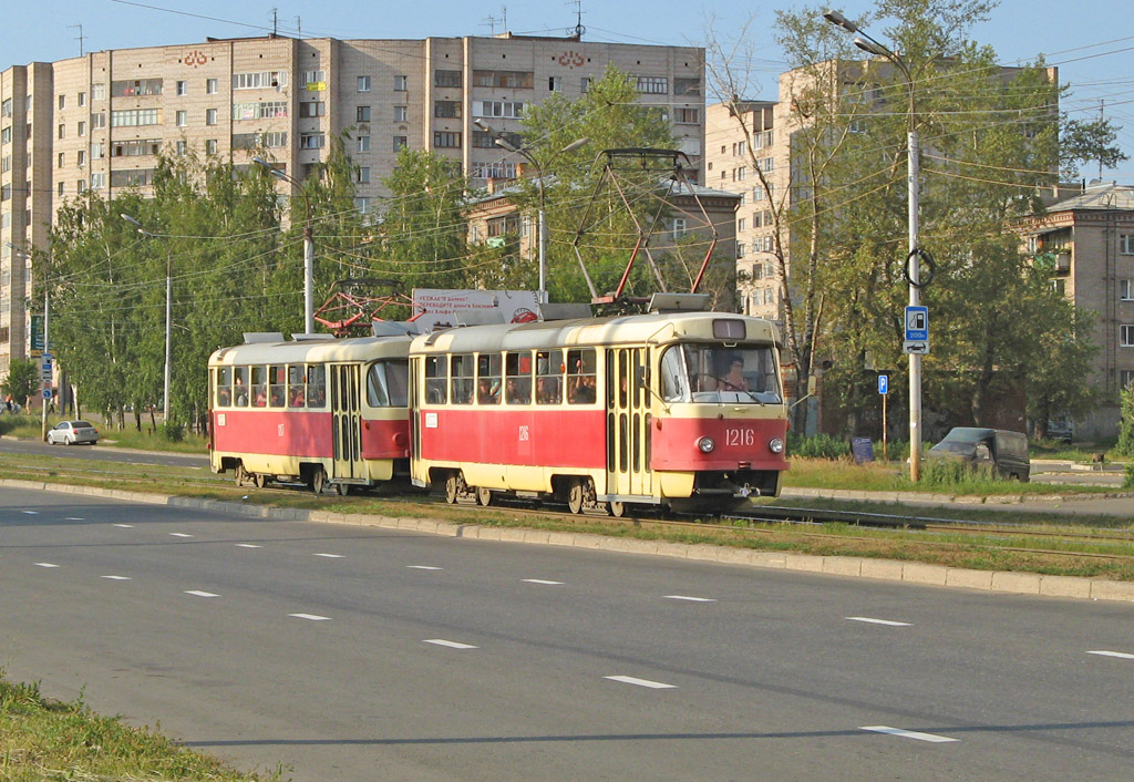 Ижевск, Tatra T3SU (двухдверная) № 1216