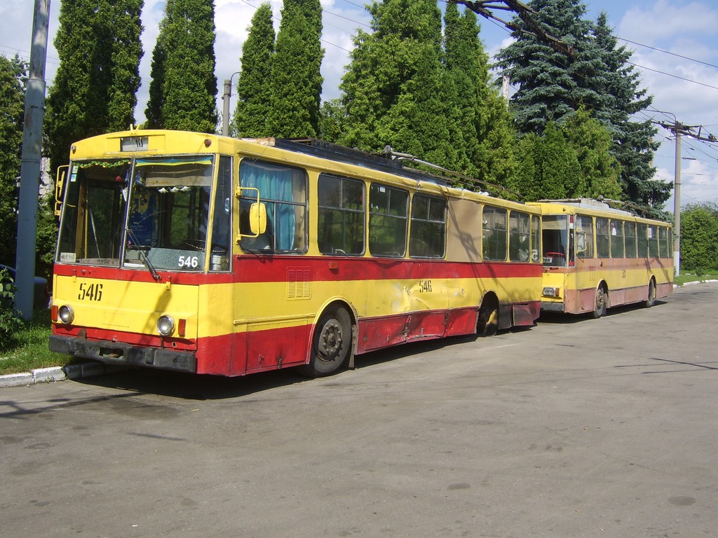 Львов, Škoda 14Tr89/6 № 546; Львов, Škoda 14Tr11/6 № 573