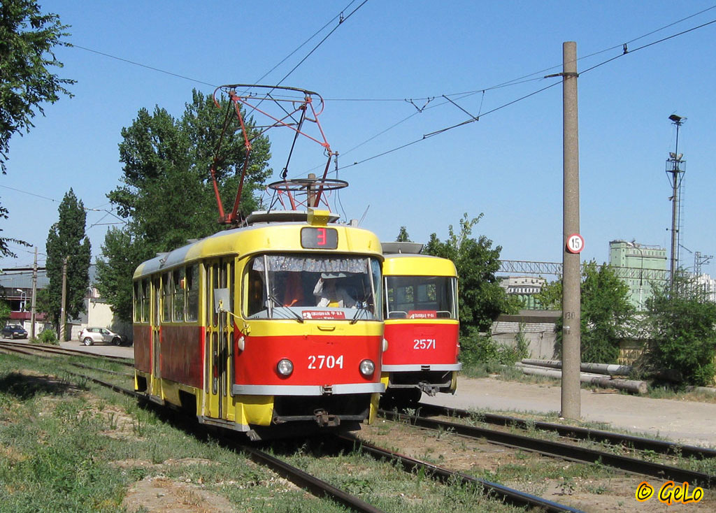 Волгоград, Tatra T3SU № 2704; Волгоград, Tatra T3SU (двухдверная) № 2571