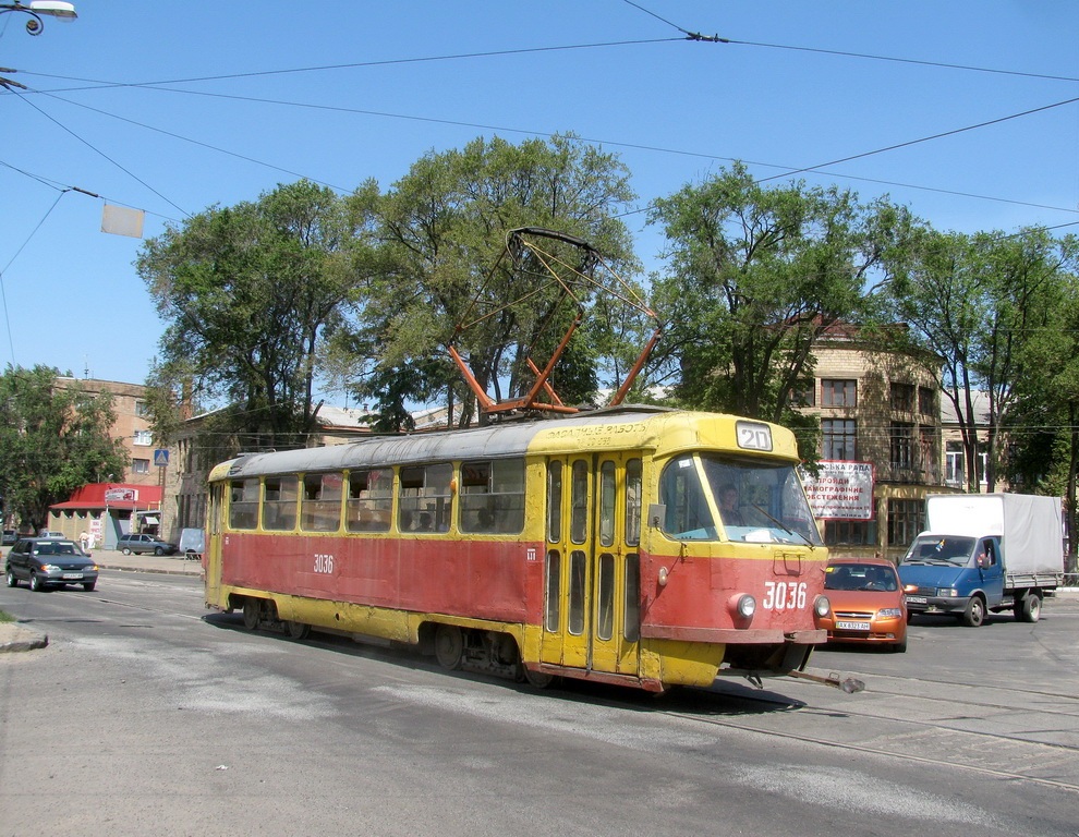 Харьков, Tatra T3SU (двухдверная) № 3036