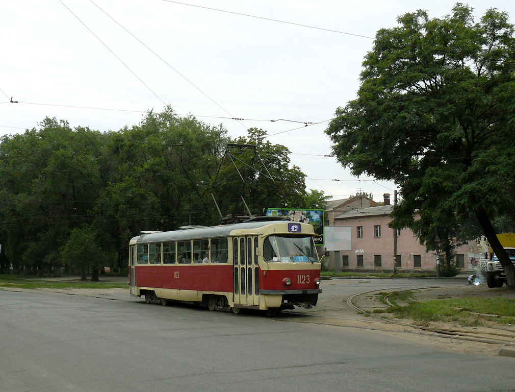 Днепр, Tatra T3SU (двухдверная) № 1123 Днепр, Tatra T3SU (двухдверная) № 1123