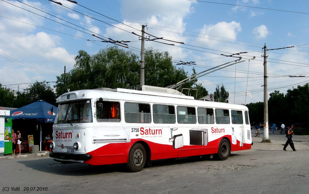 Крымский троллейбус, Škoda 9TrH27 № 3756