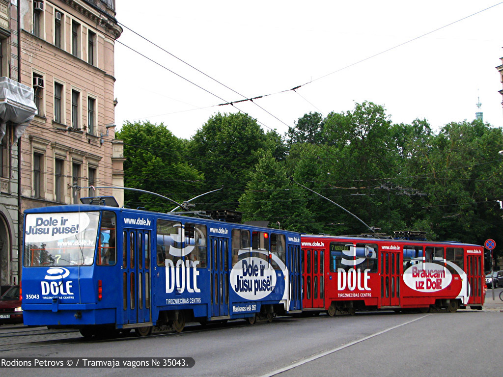 Рига, Tatra T3MR (T6B5-R) № 35043