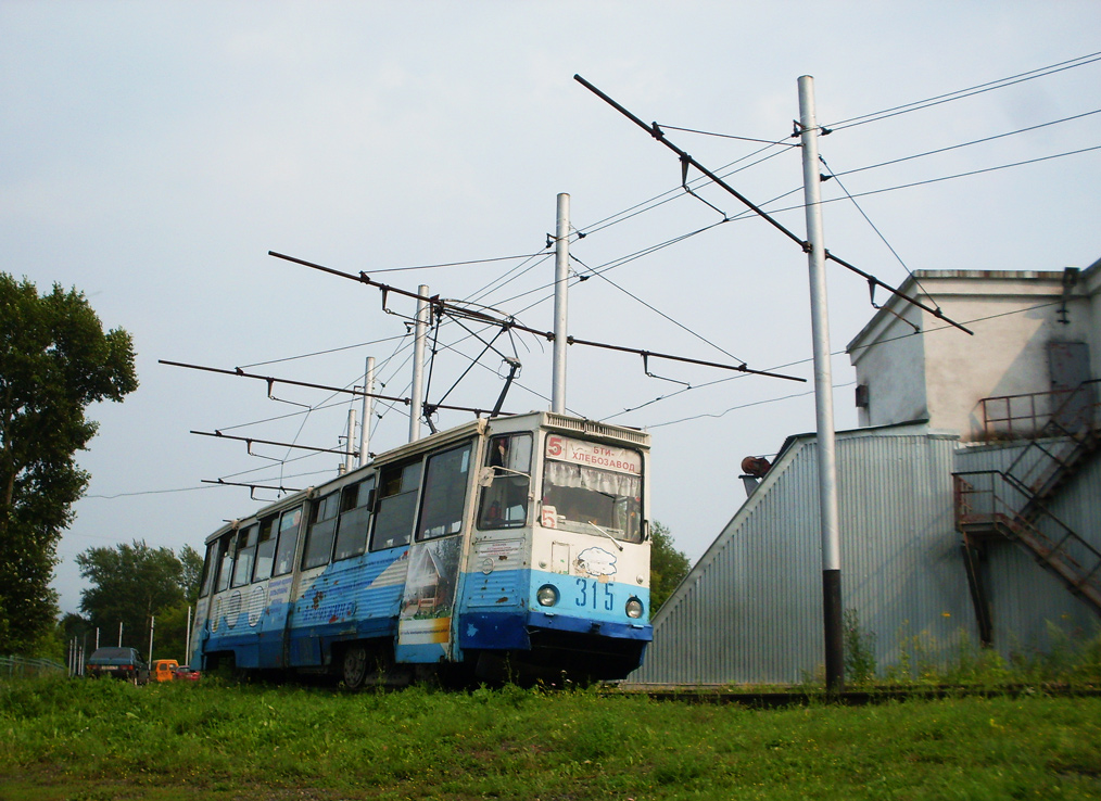 Прокопьевск, 71-605 (КТМ-5М3) № 315; Прокопьевск — Закрытая линия на Хлебозавод