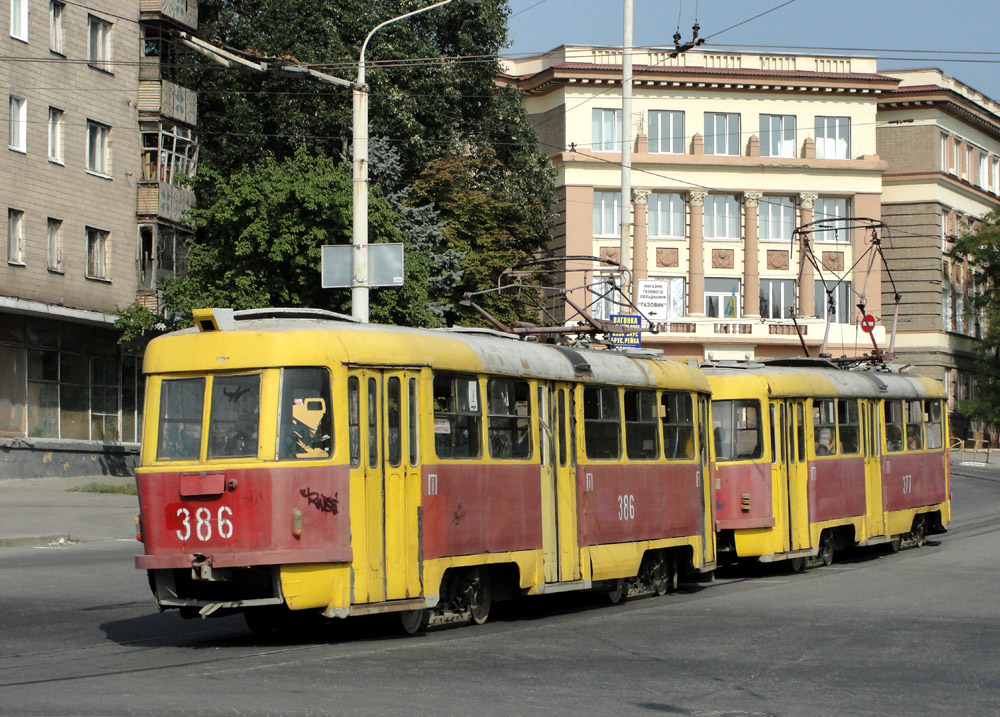 Запоріжжя, Tatra T3SU № 377; Запоріжжя, Tatra T3SU № 386