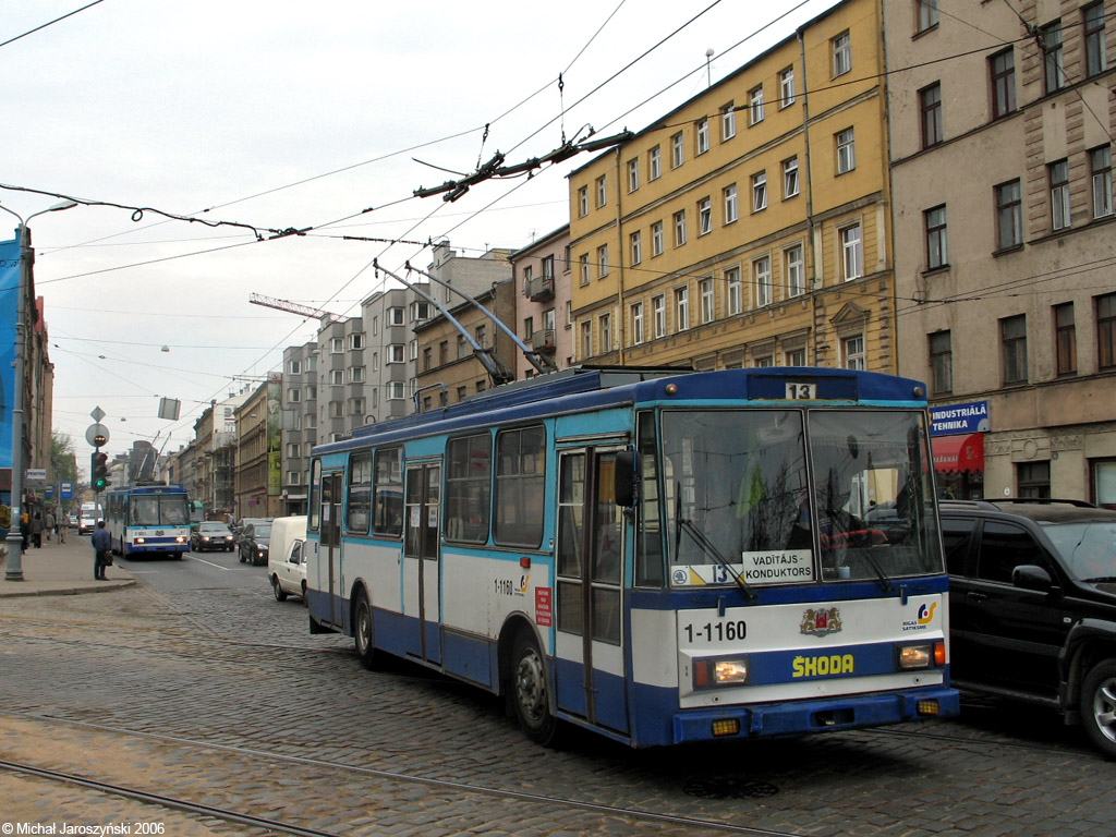 Рига, Škoda 14Tr02/6 № 1-1160