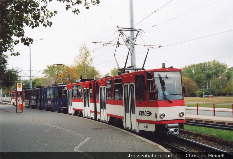 Эрфурт, Tatra KT4D № 445; Эрфурт — Тройники Tatra KT4D+KT4D+KT4D