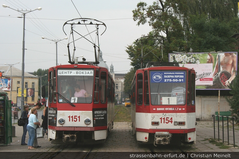 Львов, Tatra KT4D № 1151; Львов, Tatra KT4D № 1154