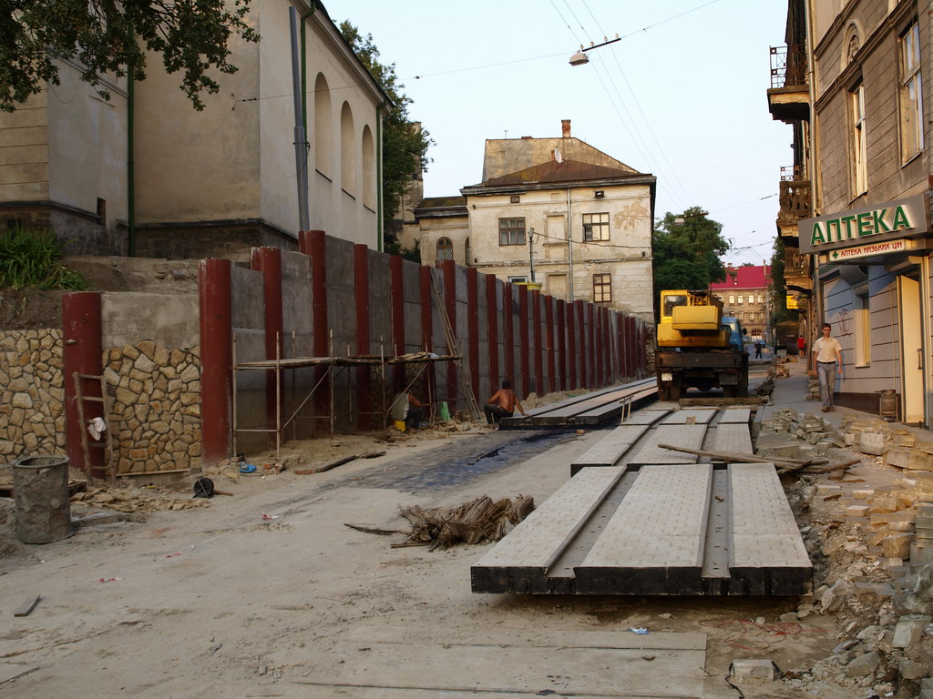 Львов — Реконструкции путей: площадь Осмомысла