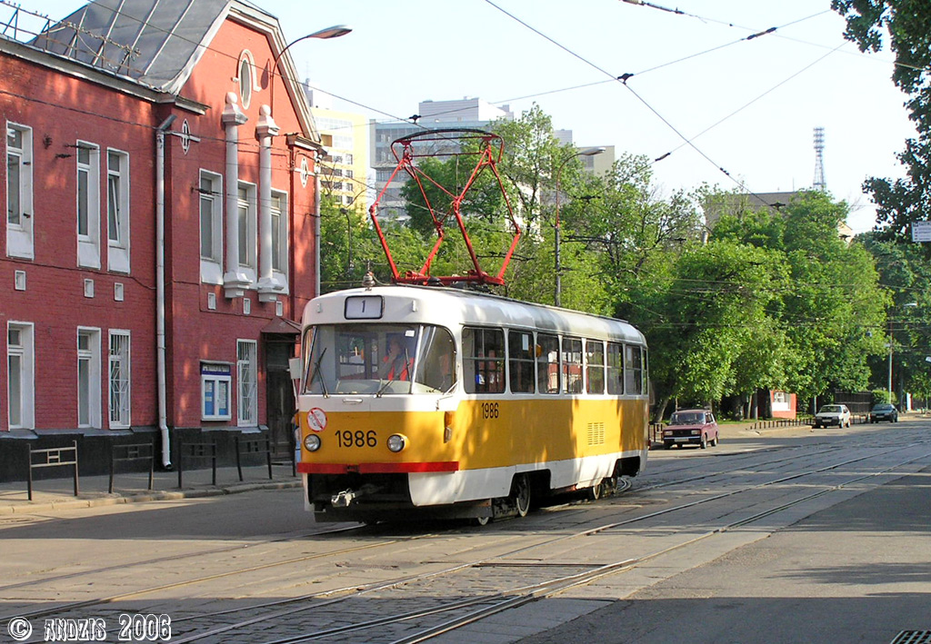 Москва, Tatra T3SU № 1986