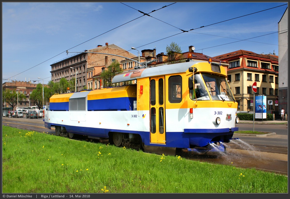Рига, Tatra T3SU (двухдверная) № 3-302