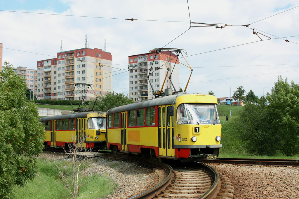Мост ― Литвинов, Tatra T3M.3 № 302