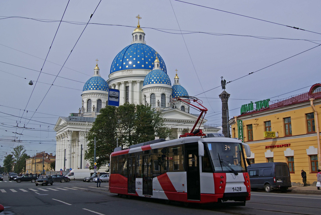 Szentpétervár, 71-153 (LM-2008) — 1428; Szentpétervár — New PTMZ trams