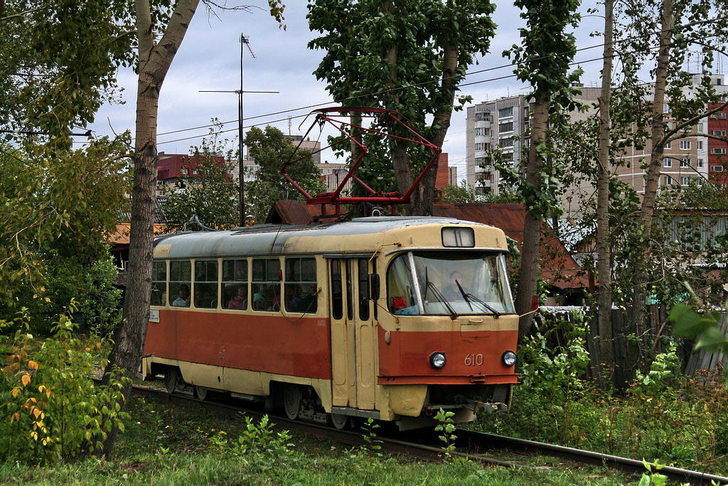 Екатеринбург, Tatra T3SU (двухдверная) № 610; Екатеринбург — Линия на Зеленый Остров Екатеринбург, Tatra T3SU (двухдверная) № 610; Екатеринбург — Линия на Зеленый Остров