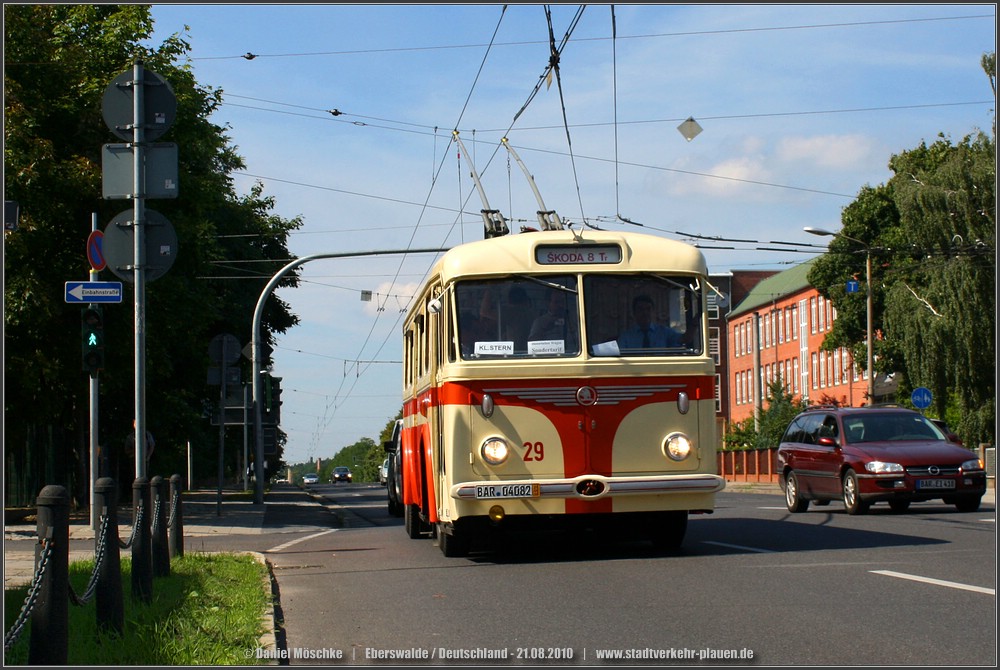 Острава, Škoda 8Tr6 № 29; Эберсвальде — Подвижной состав из других городов; Эберсвальде — Юбилей: 70 лет троллейбусу в Эберсвальде (21.08.2010) Острава, Škoda 8Tr6 № 29; Эберсвальде — Подвижной состав из других городов; Эберсвальде — Юбилей: 70 лет троллейбусу в Эберсвальде (21.08.2010)