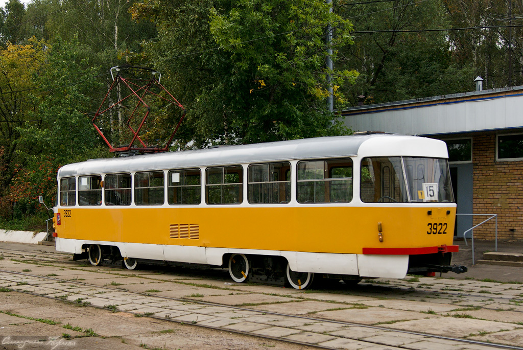 Москва, Tatra T3SU № 3922