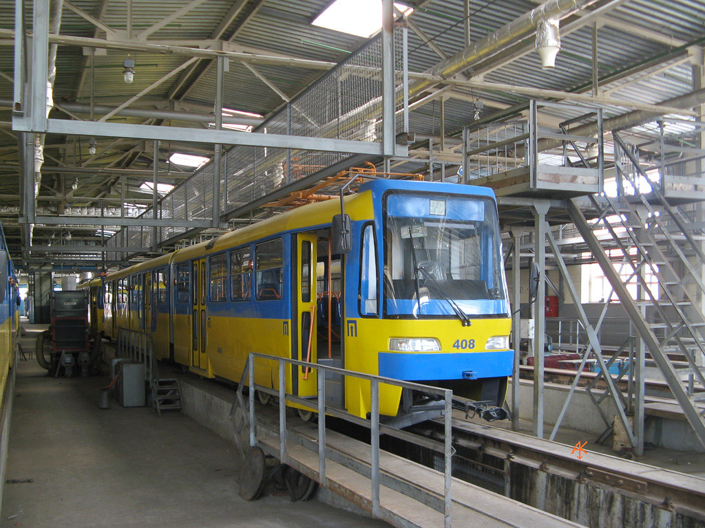 Kiev, KT3UA Nr. 408; Kiev — Tramway depots: im. Shevchenko. New yard at Borshchahivka