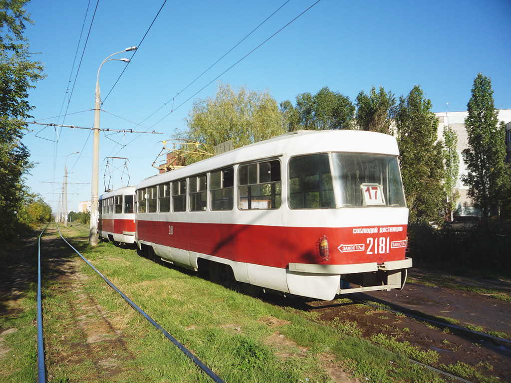 Самара, Tatra T3SU (двухдверная) № 2181