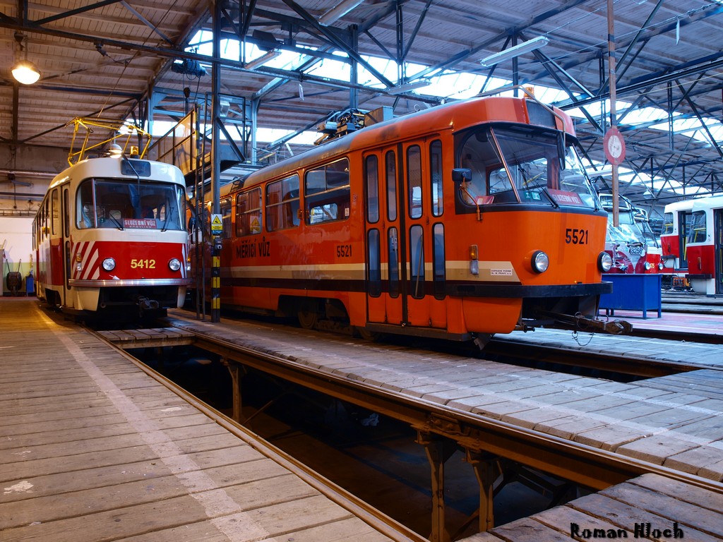 Прага, Tatra T3 № 5521; Прага, Tatra T3M № 5412; Прага — Трамвайные депо Прага, Tatra T3 № 5521; Прага, Tatra T3M № 5412; Прага — Трамвайные депо