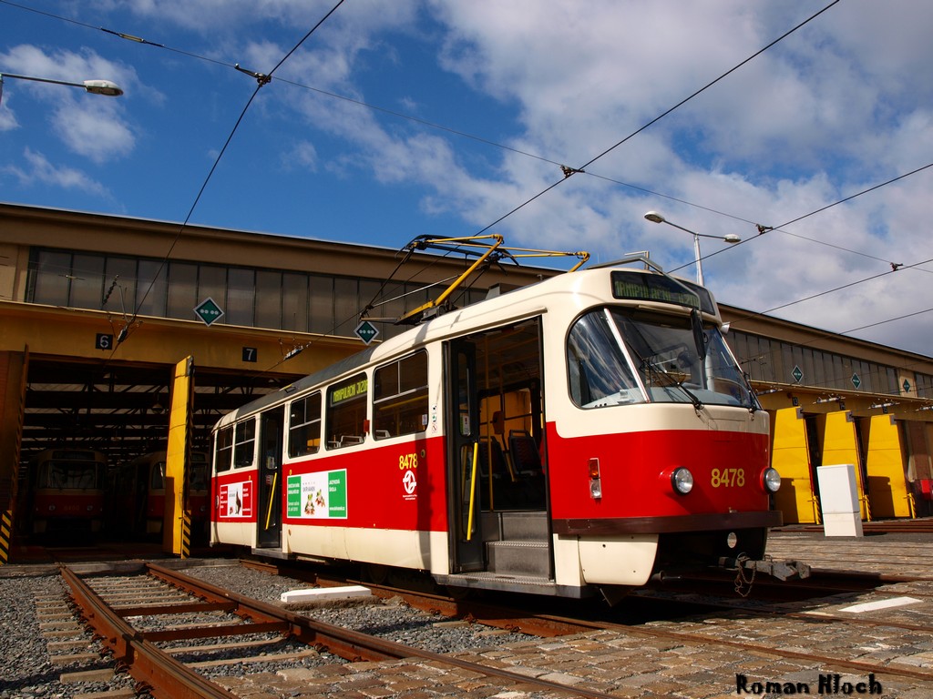 Прага, Tatra T3R.P № 8478; Прага — Трамвайные депо Прага, Tatra T3R.P № 8478; Прага — Трамвайные депо