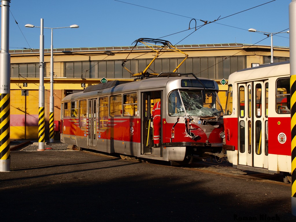 Прага, Tatra T3R.PLF № 8256; Прага — Трамвайные депо Прага, Tatra T3R.PLF № 8256; Прага — Трамвайные депо