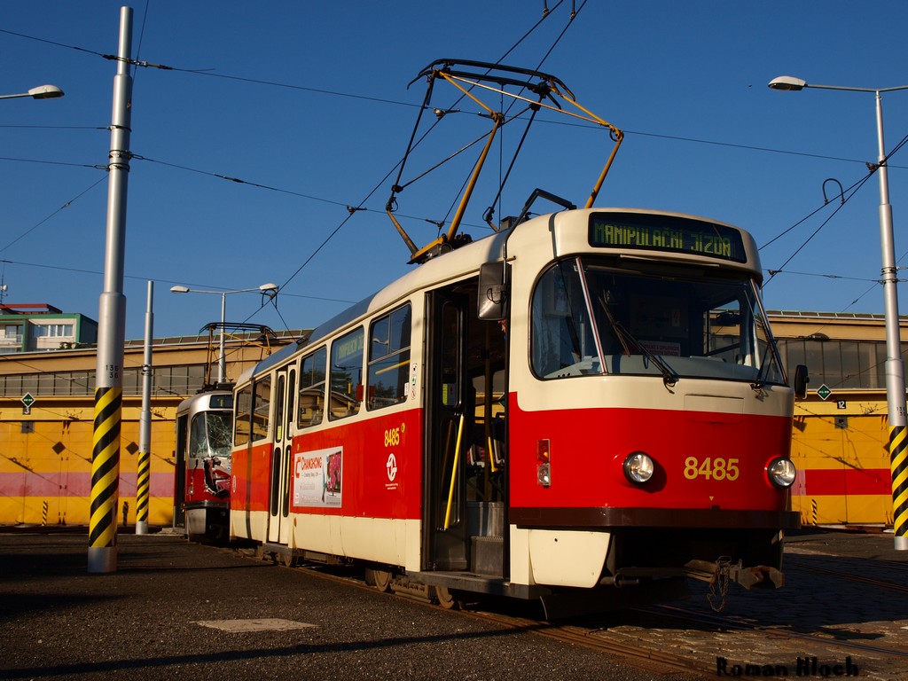 Прага, Tatra T3R.P № 8485; Прага — Трамвайные депо Прага, Tatra T3R.P № 8485; Прага — Трамвайные депо