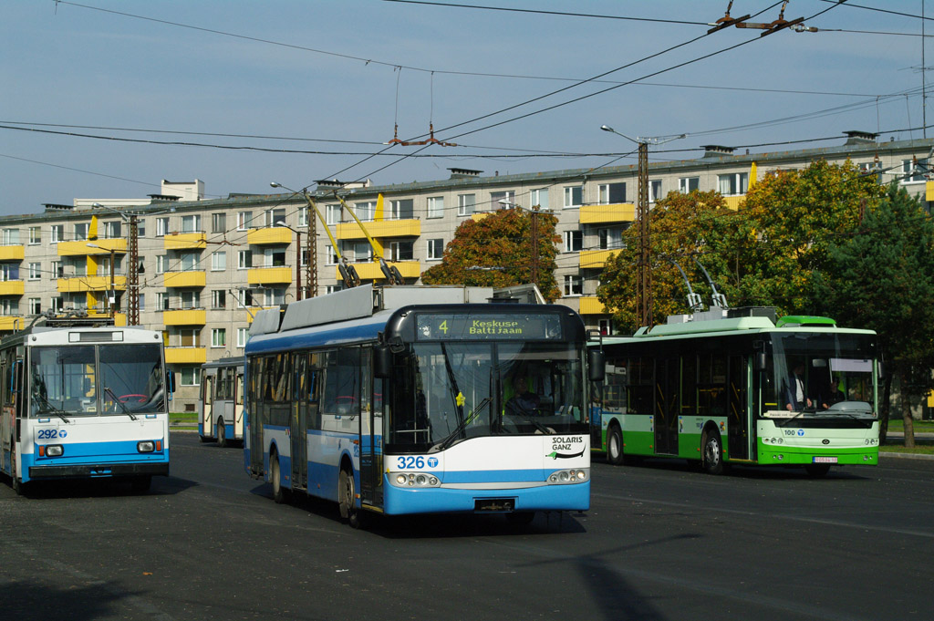 Таллин, Solaris Trollino II 12 Ganz № 326; Таллин, Богдан Т70115 № 100