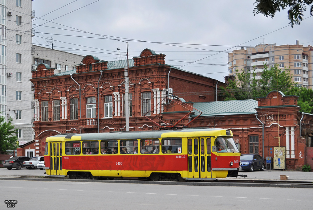 Волгоград, Tatra T3SU (двухдверная) № 2495