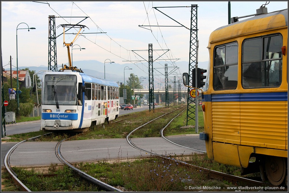 Сараево, Satra II № 500; Сараево, Tatra K2YU № 231