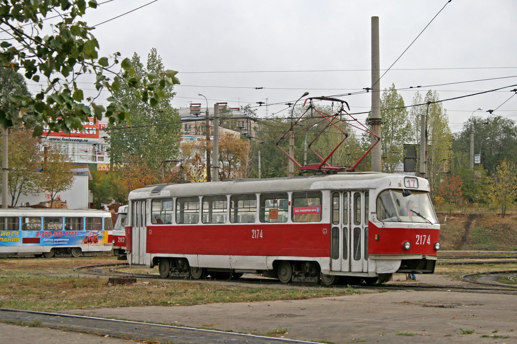 Самара, Tatra T3SU (двухдверная) № 2174; Самара — Конечные станции и кольца (трамвай)