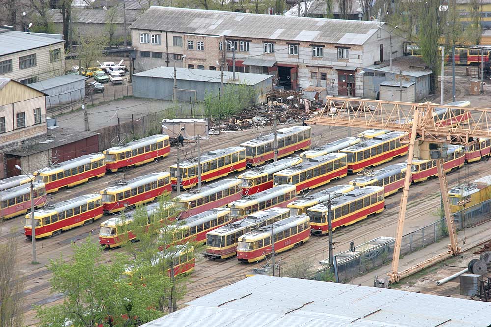 Kijev — Tramway depots: Shevchenko. Old yard at Gorkogo (Antonovycha) str.