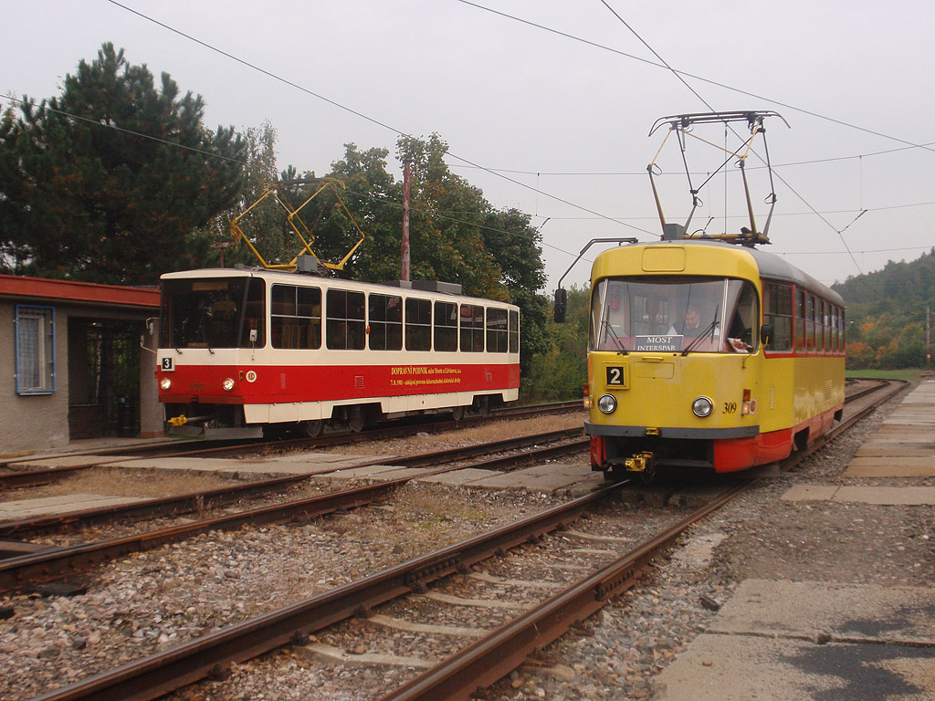 Мост ― Литвинов, Tatra T5B6 № 273; Мост ― Литвинов, Tatra T3M.3 № 309; Мост ― Литвинов — Путешествие для фотографов на Татре T5B6t № 273 (02.10.2010)