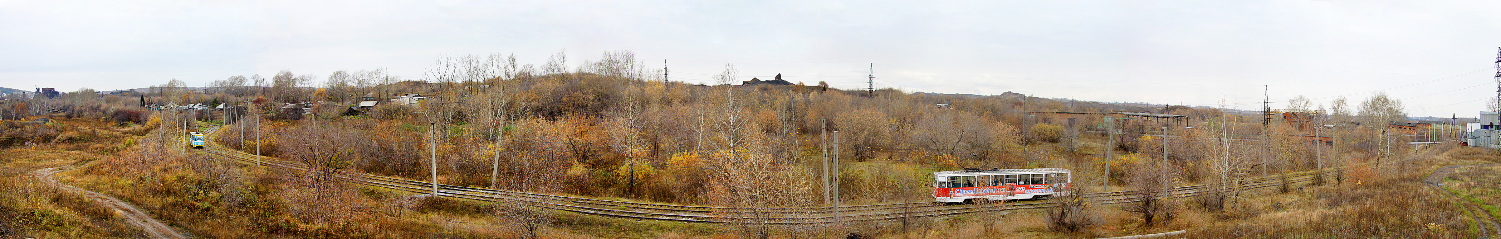 Прокопьевск, 71-605 (КТМ-5М3) № 339; Прокопьевск, 71-605 (КТМ-5М3) № 340; Прокопьевск — Закрытая линия на Хлебозавод; Прокопьевск — Панорамы