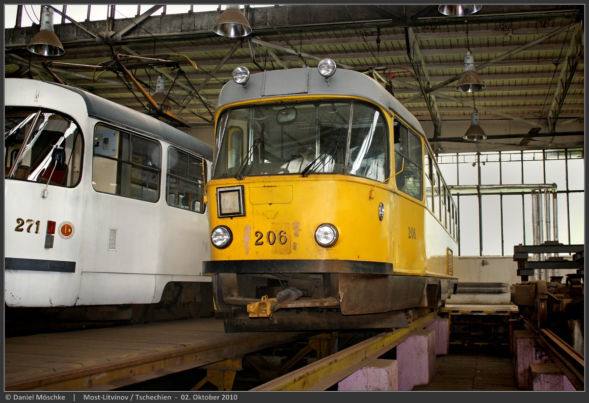 Мост ― Литвинов, Tatra T3 № 206