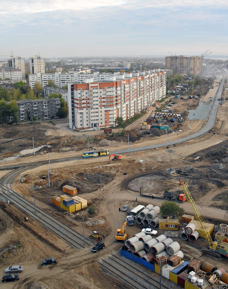 Казань — Большое трамвайное кольцо; Казань — Линии ГЭТ [2] — Правый берег; Казань — Электротранспорт с высоты