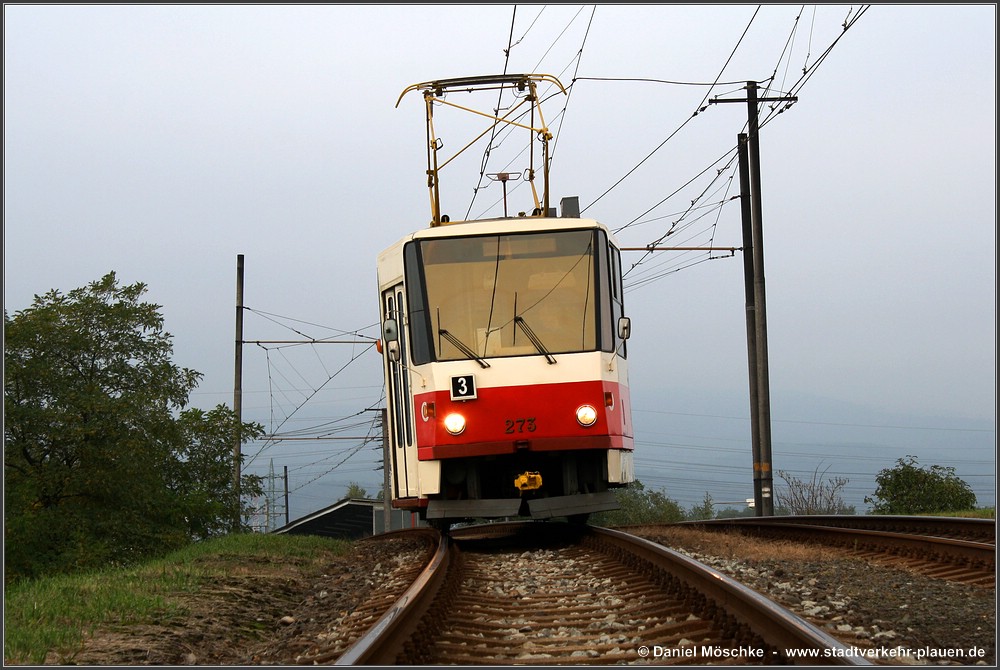 Мост ― Литвинов, Tatra T5B6 № 273; Мост ― Литвинов — Путешествие для фотографов на Татре T5B6t № 273 (02.10.2010)