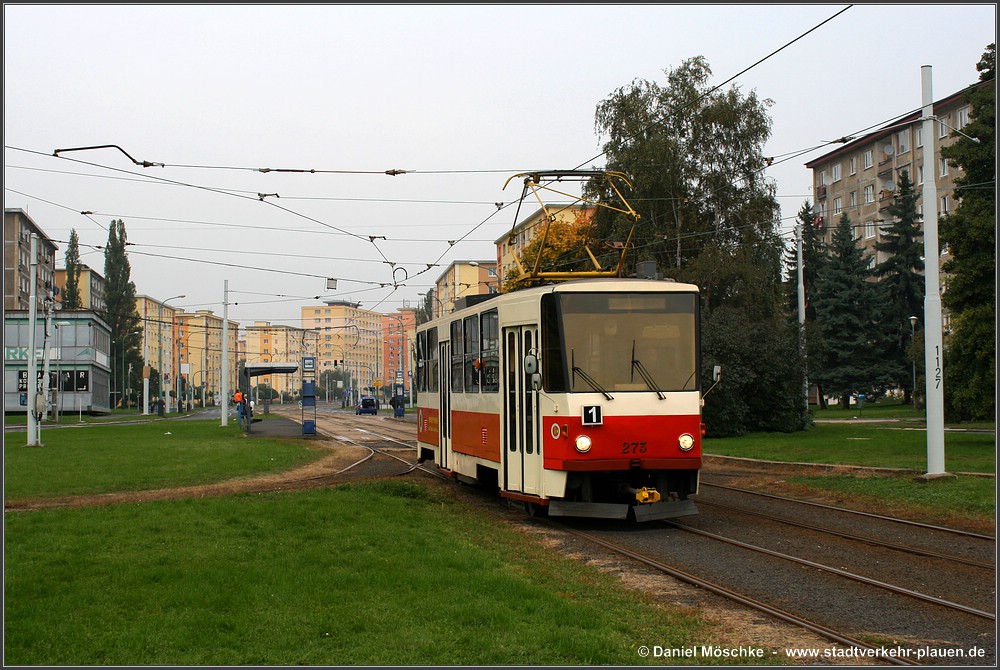 Мост ― Литвинов, Tatra T5B6 № 273; Мост ― Литвинов — Путешествие для фотографов на Татре T5B6t № 273 (02.10.2010)