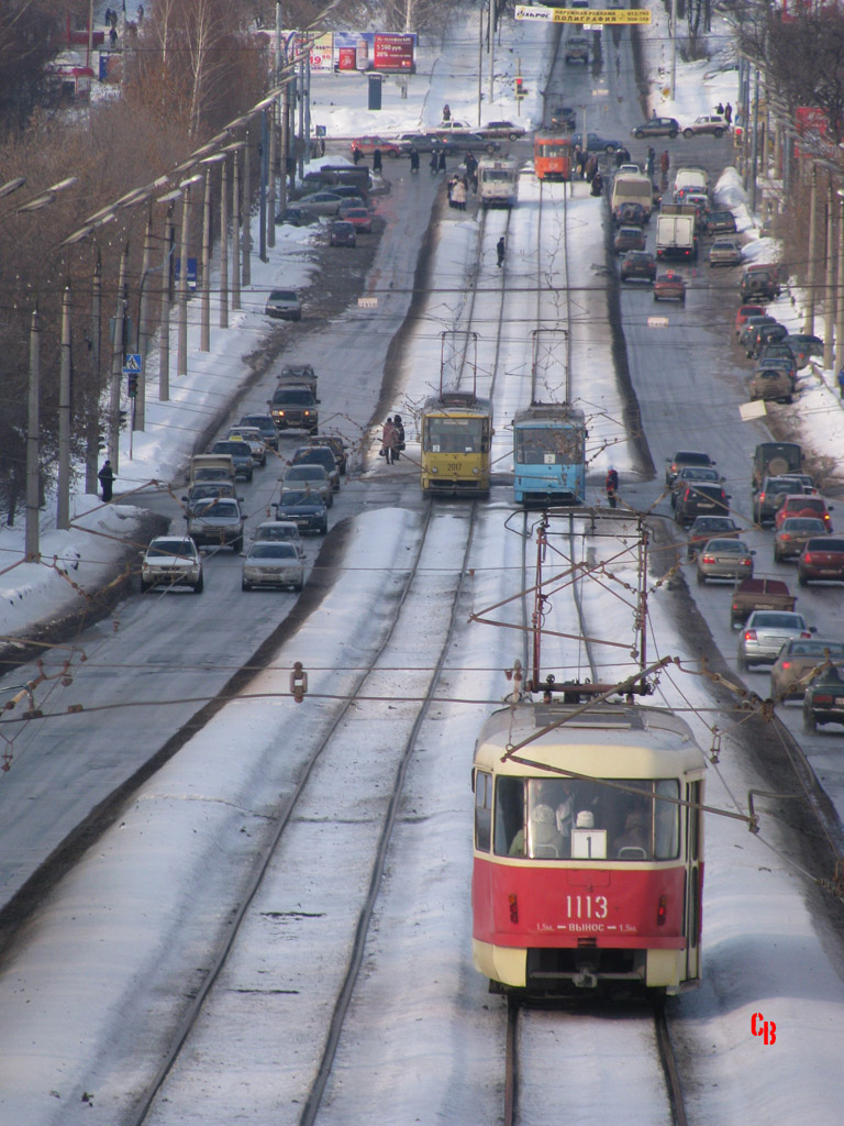 Ижевск, Tatra T3SU (двухдверная) № 1113; Ижевск — Линии электротранспорта