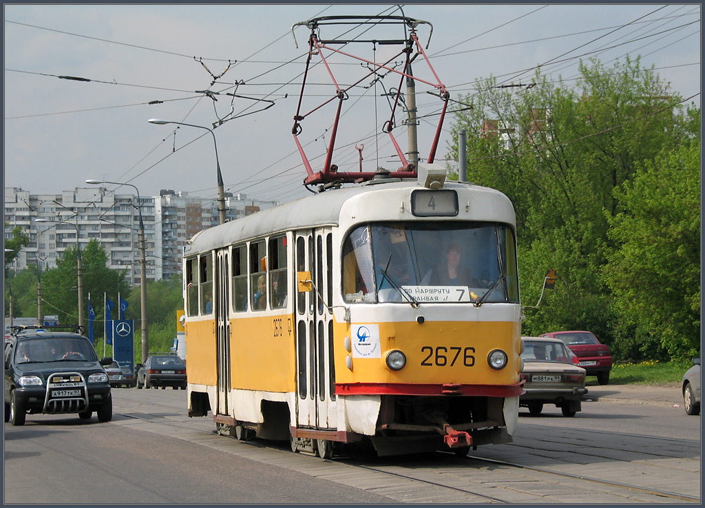 Москва, Tatra T3SU № 2676