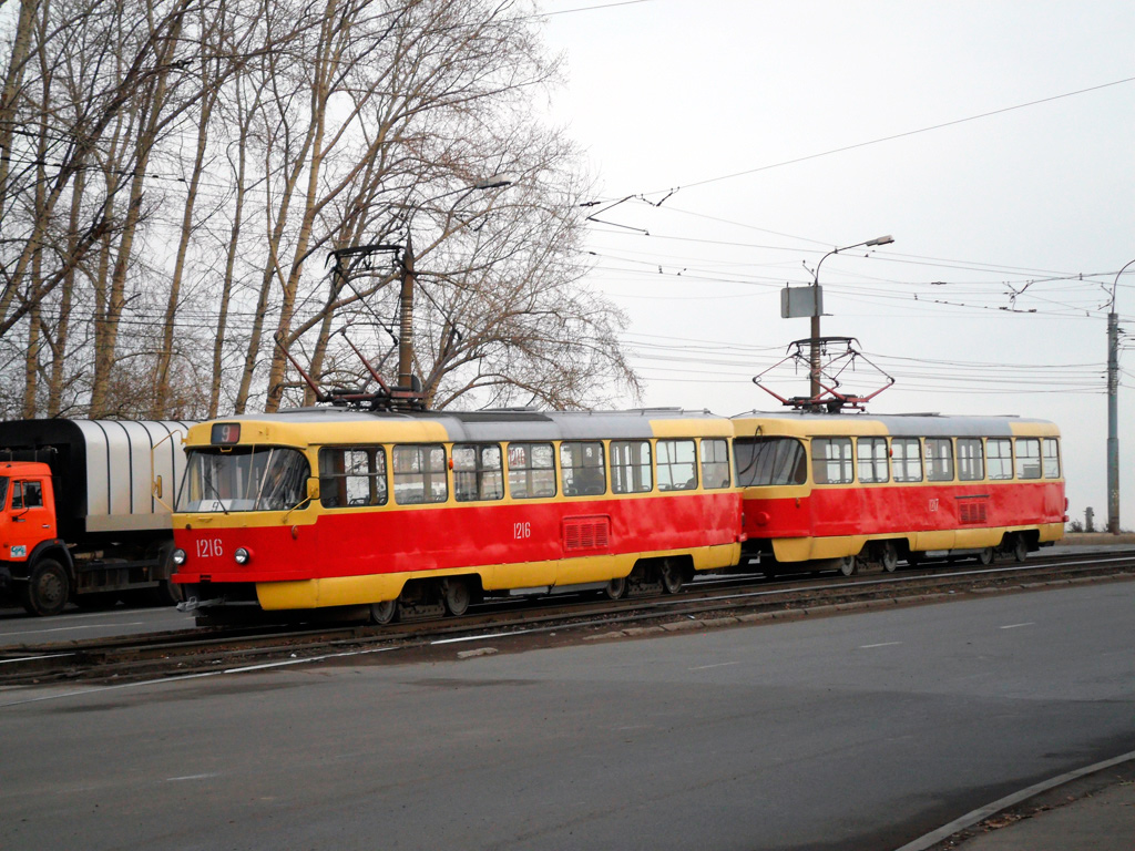 Ижевск, Tatra T3SU (двухдверная) № 1216