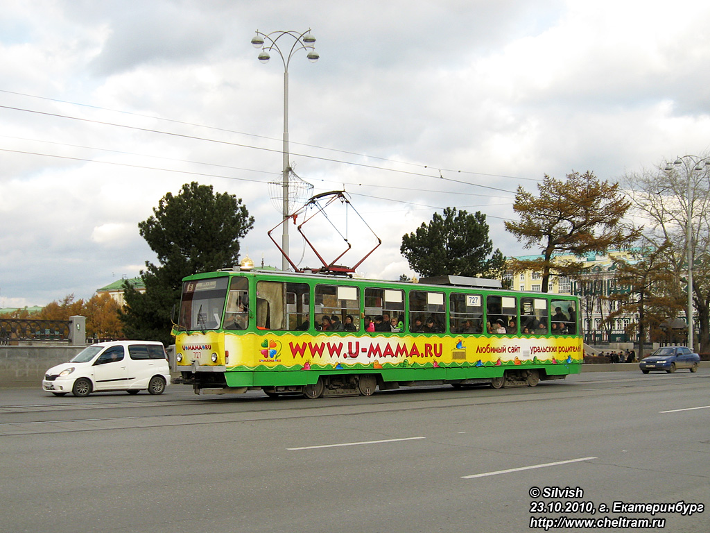 Екатеринбург, Tatra T6B5SU № 727