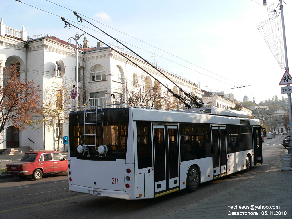 Севастополь, МАЗ-ЭТОН Т203 № 211; Севастополь — Выставка посвящённая 60-летию Севастопольского троллейбуса (05.11.2010)