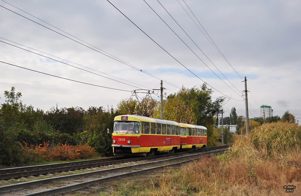 Volgograd, Tatra T3SU (2-door) № 2626; Volgograd, Tatra T3SU (2-door) № 2627 Volgograd, Tatra T3SU (2-door) № 2626; Volgograd, Tatra T3SU (2-door) № 2627