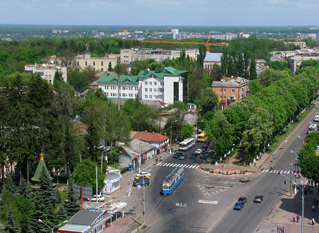 Винница — Электротранспорт Винницы с высоты