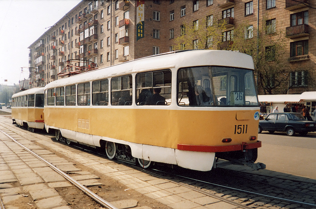 Москва, Tatra T3SU № 1511