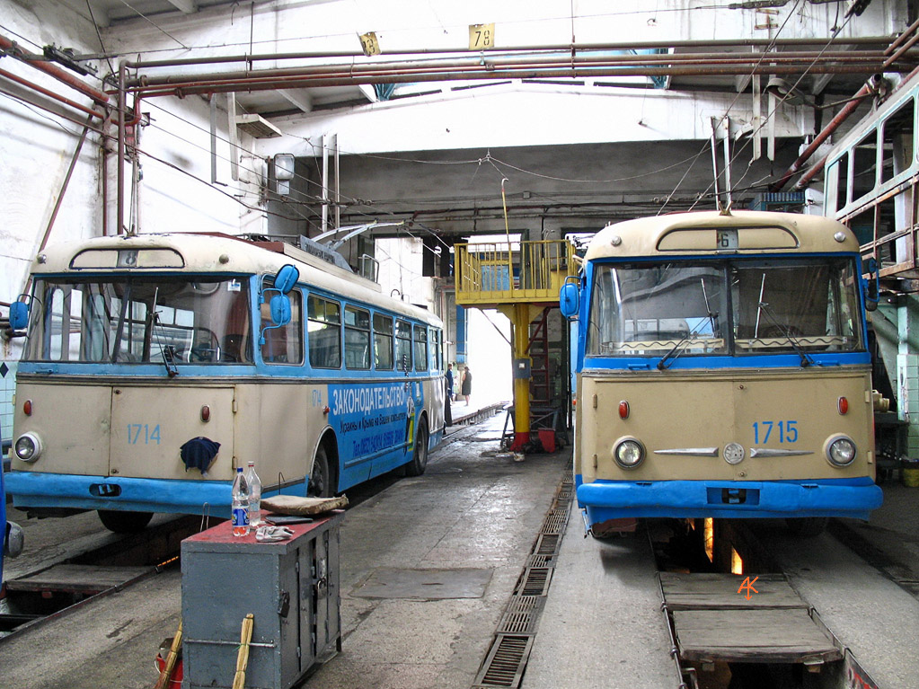 Крымский троллейбус, Škoda 9TrH27 № 1714; Крымский троллейбус, Škoda 9TrH27 № 1715
