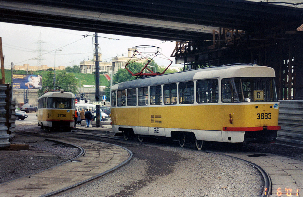 Москва, Tatra T3SU № 3683