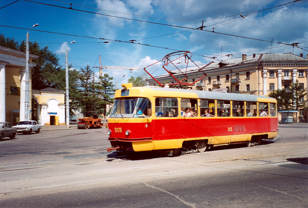 Тверь, Tatra T3SU № 315; Тверь — Тверской трамвай в начале 2000-х гг. (2002 — 2006 гг.); Тверь — Трамвайные линии: Московский район