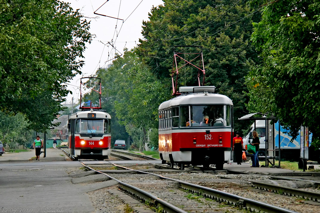 Краснодар, Tatra T3SU КВР ТРЗ № 144; Краснодар, Tatra T3SU КВР МРПС № 152