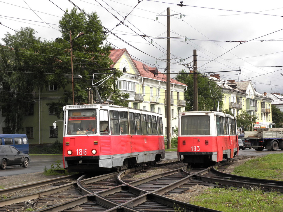 Бийск, 71-605 (КТМ-5М3) № 186; Бийск, 71-605 (КТМ-5М3) № 183